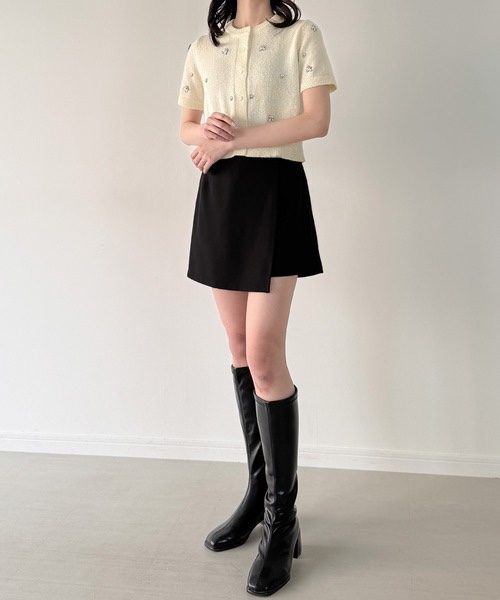 圓領短袖針織外套