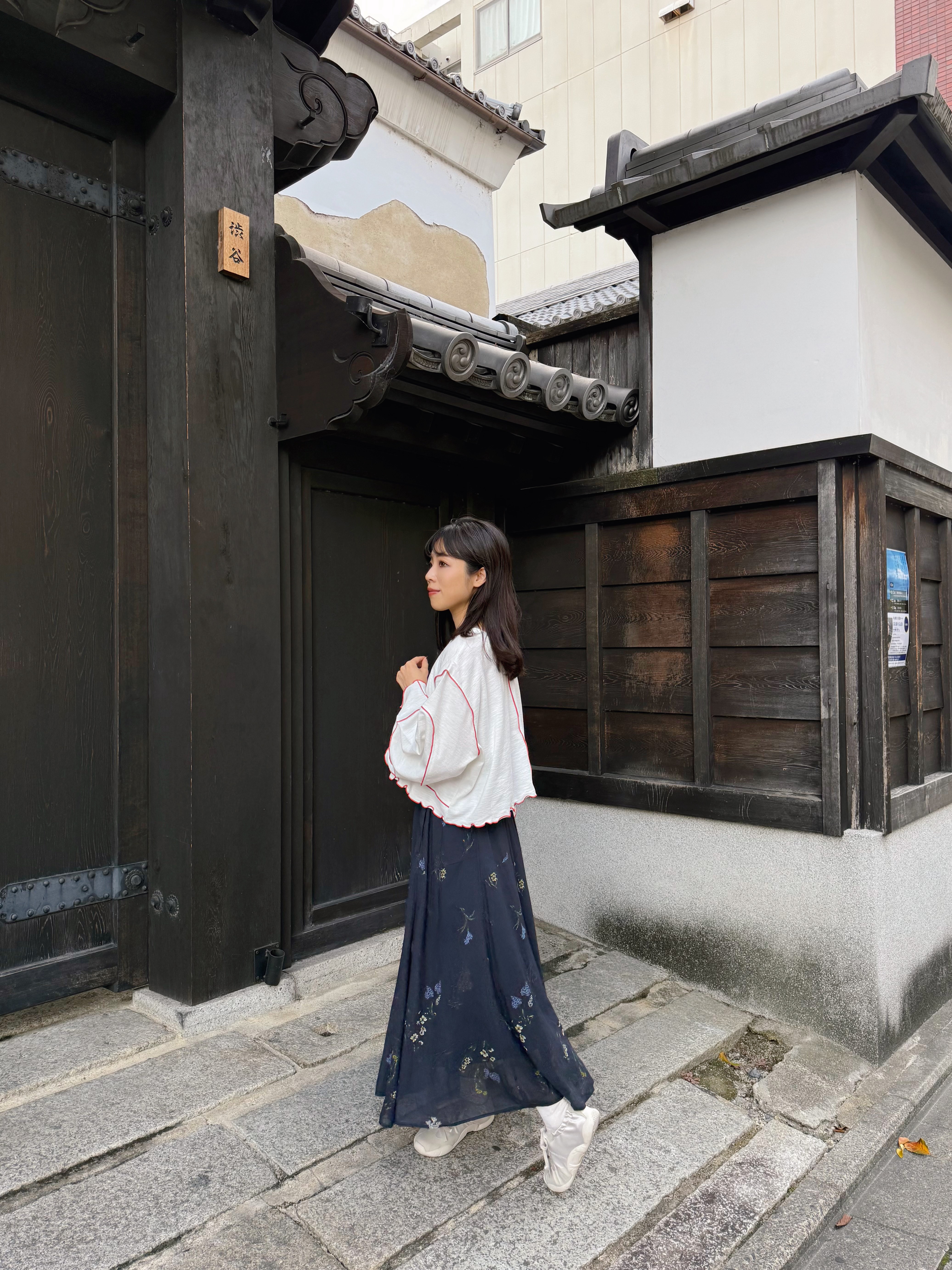 2種長度•印花有袋雪紡半身裙