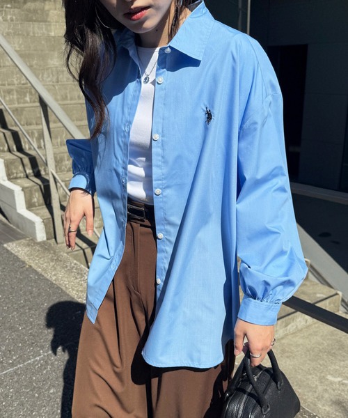 Polo刺繡logo長款恤衫