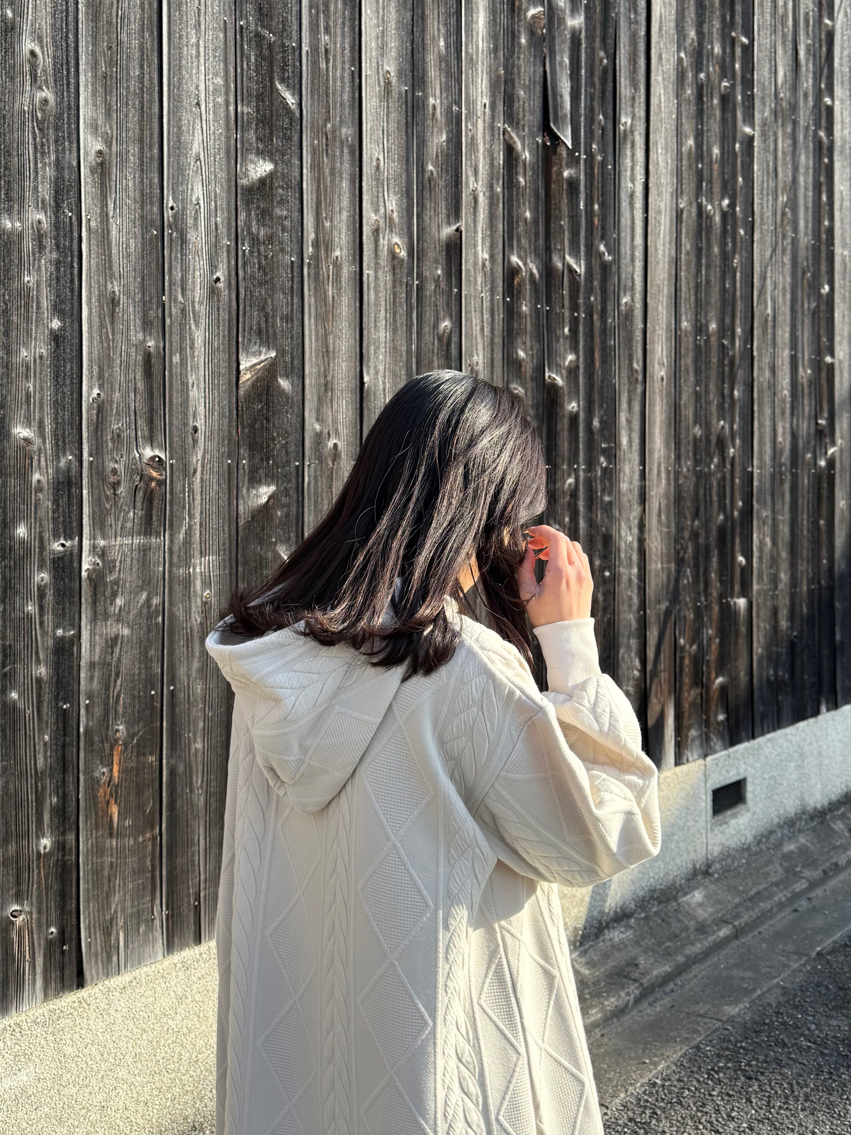 4色•連帽壓花衛衣連身裙