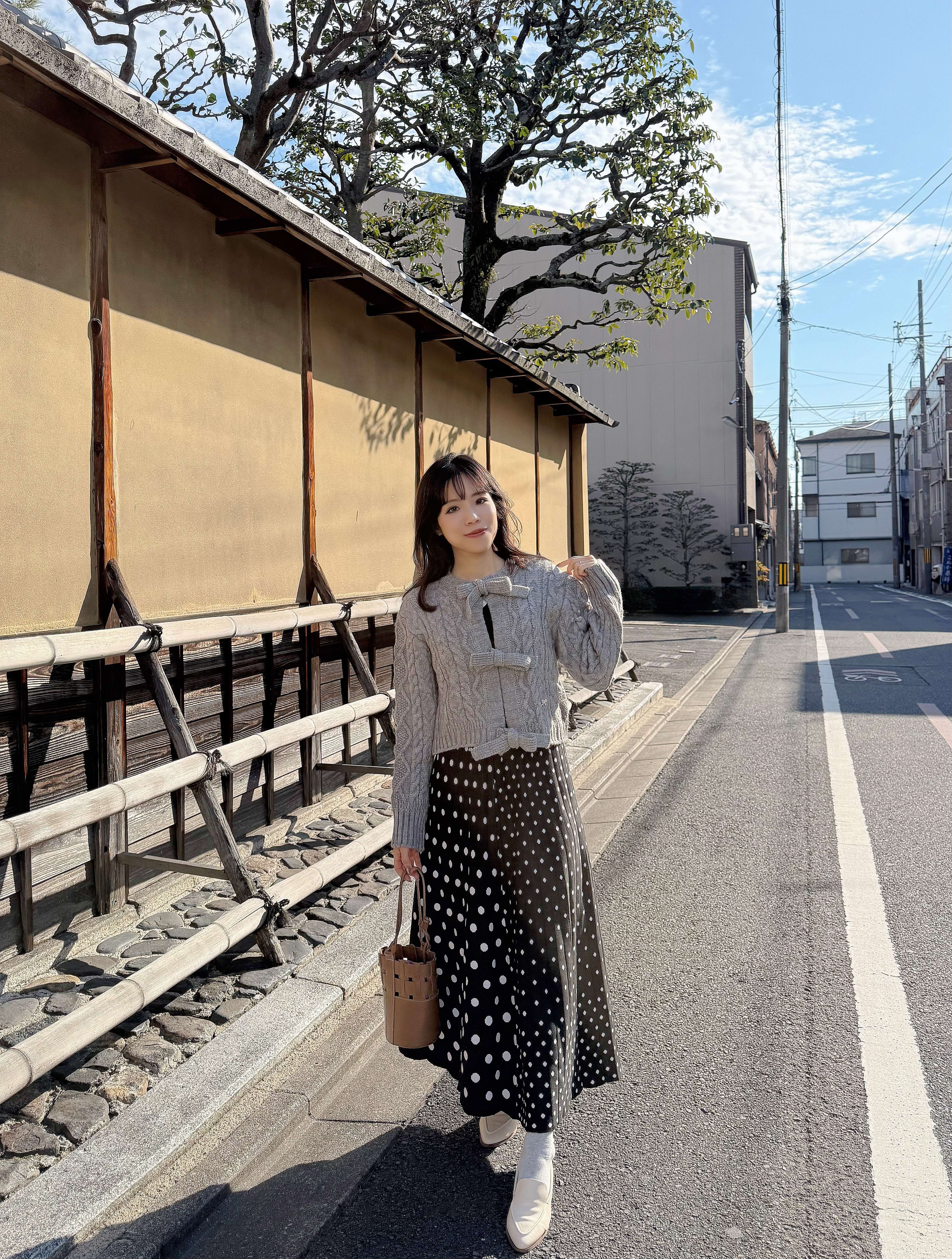 蝴蝶結羅紋短款冷外套