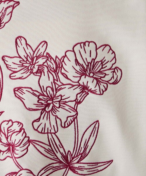 5色•花卉刺繡圓領衛衣