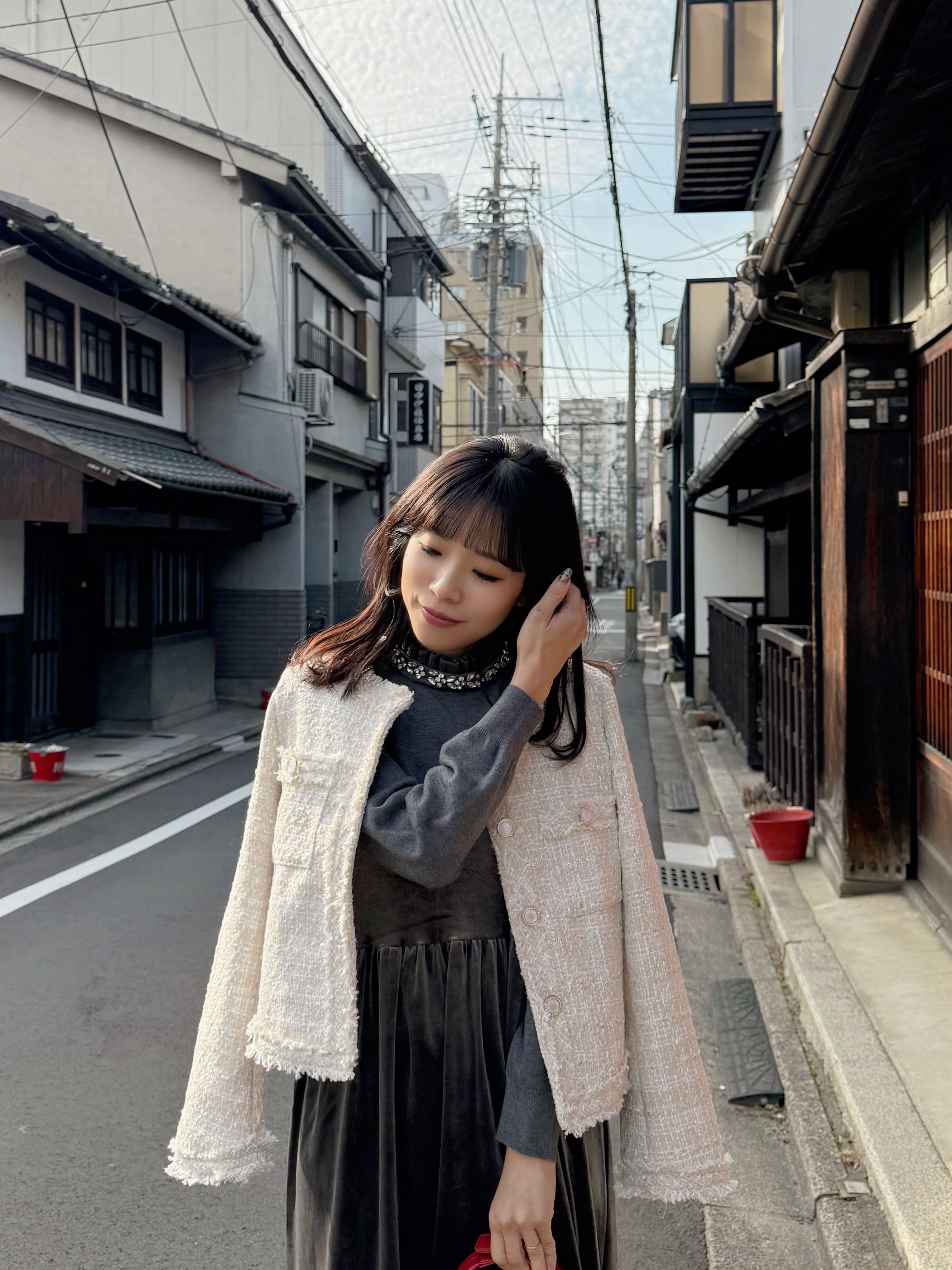 3色•圓領小香風Tweed外套