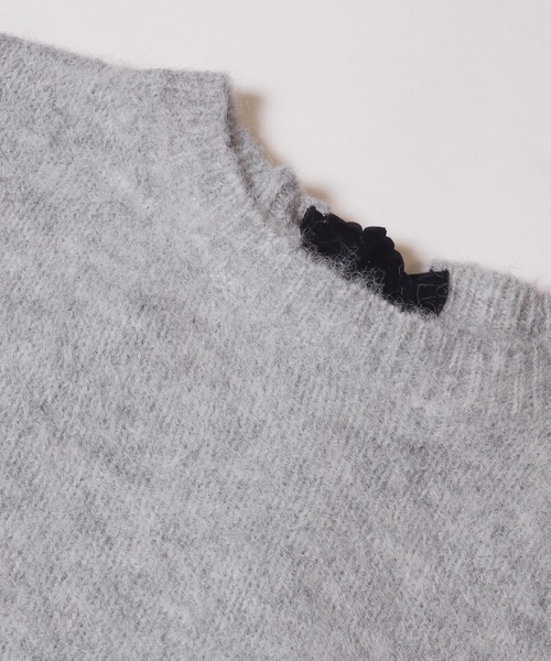 絲絨蝴蝶結傘擺冷衫