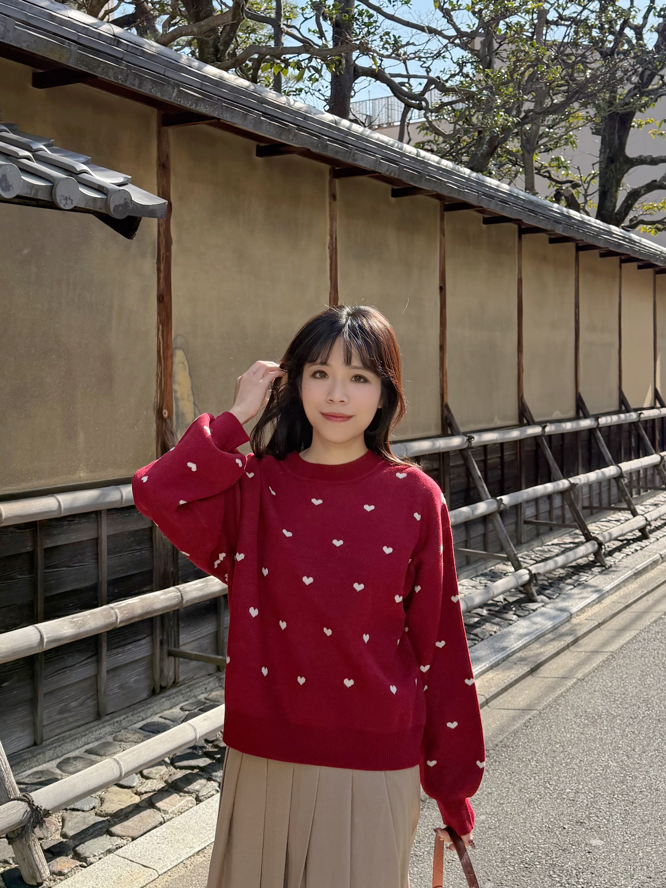 3色•心心針織上衣