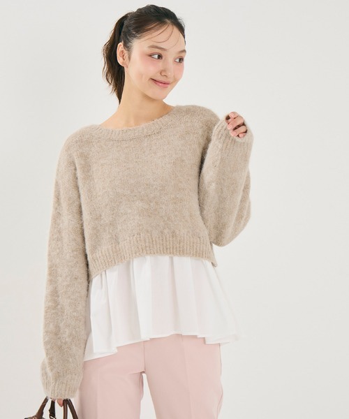 絲絨蝴蝶結傘擺冷衫