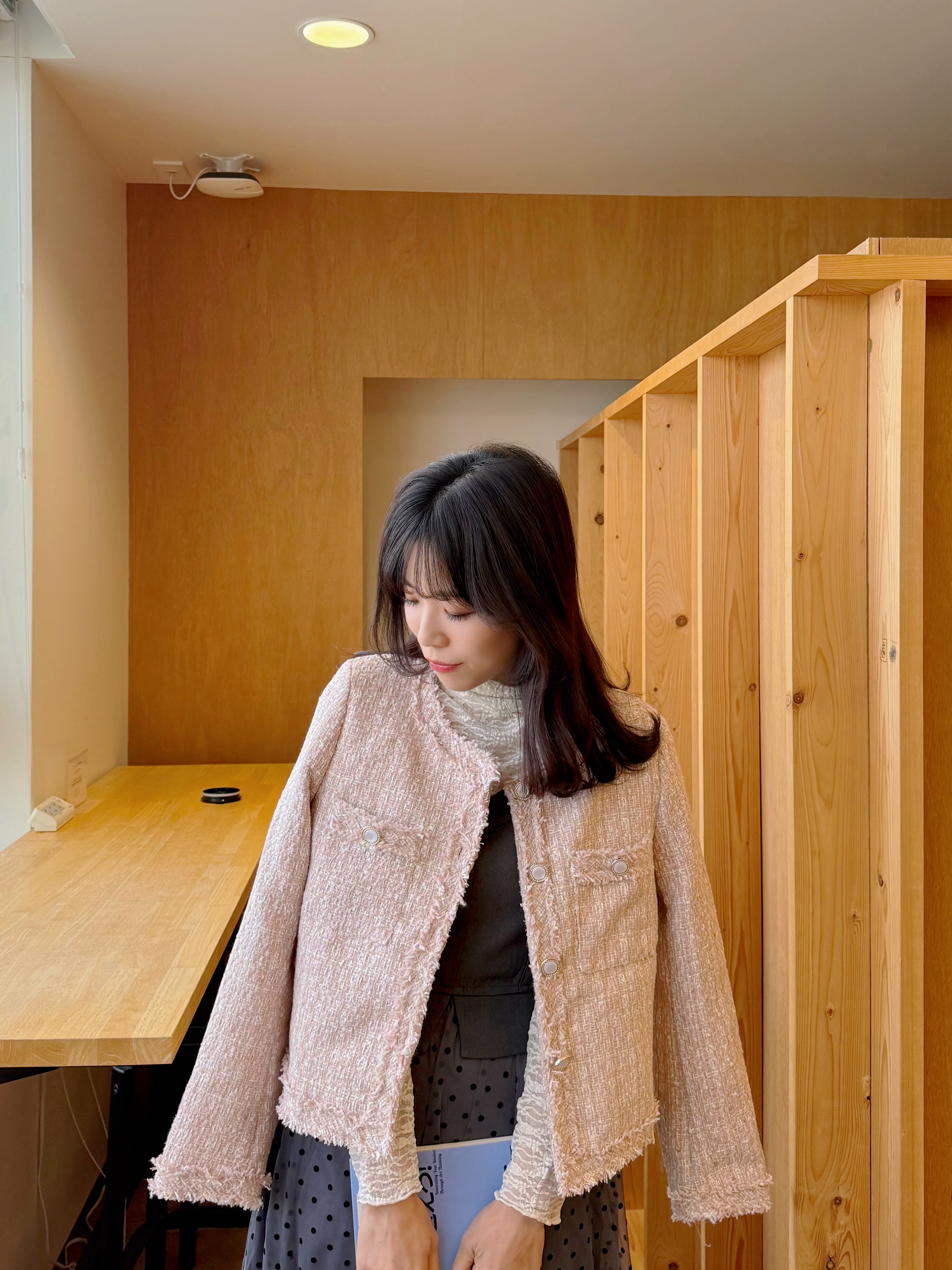 3色•圓領小香風Tweed外套