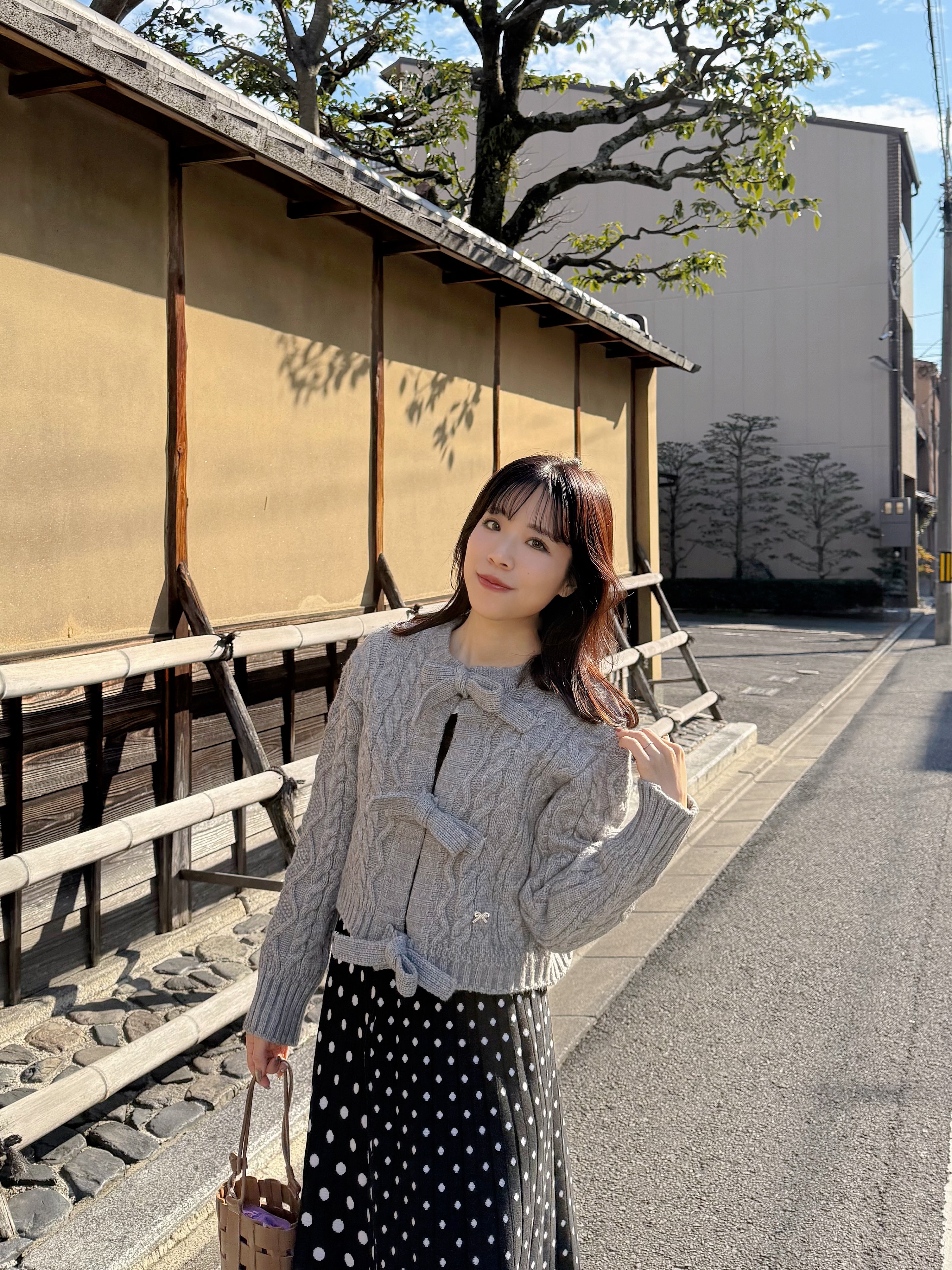 蝴蝶結羅紋短款冷外套