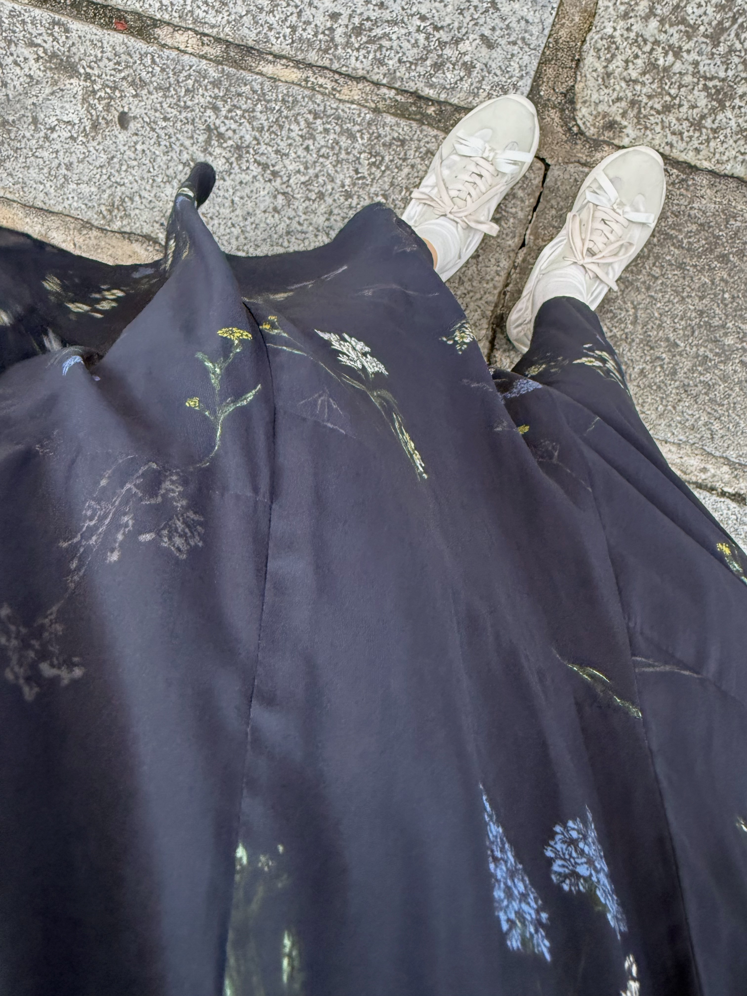 2種長度•印花有袋雪紡半身裙