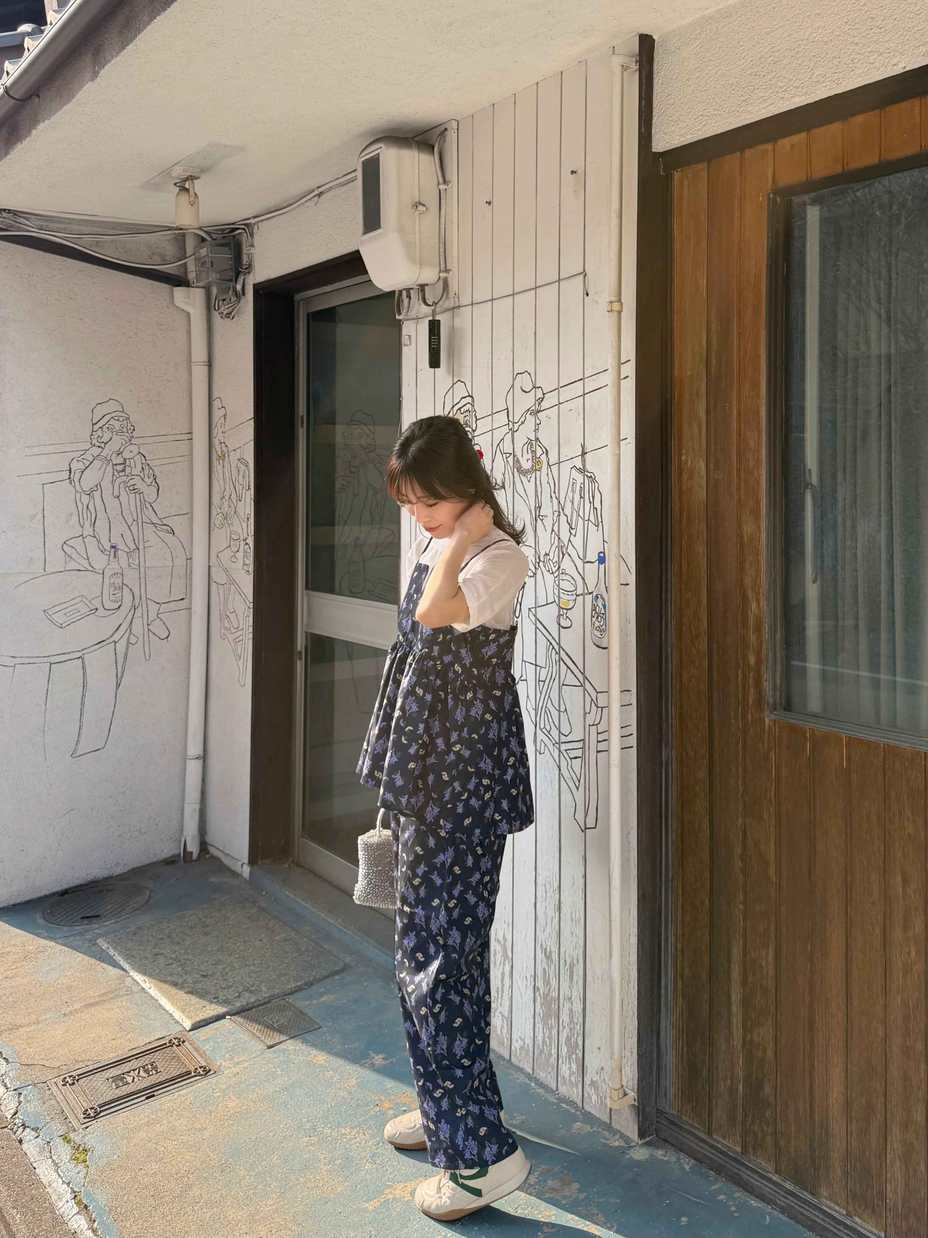 紫藤花傘攞吊帶背心 + 長褲套裝