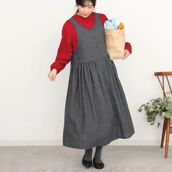 2Way前後格仔背心連身裙