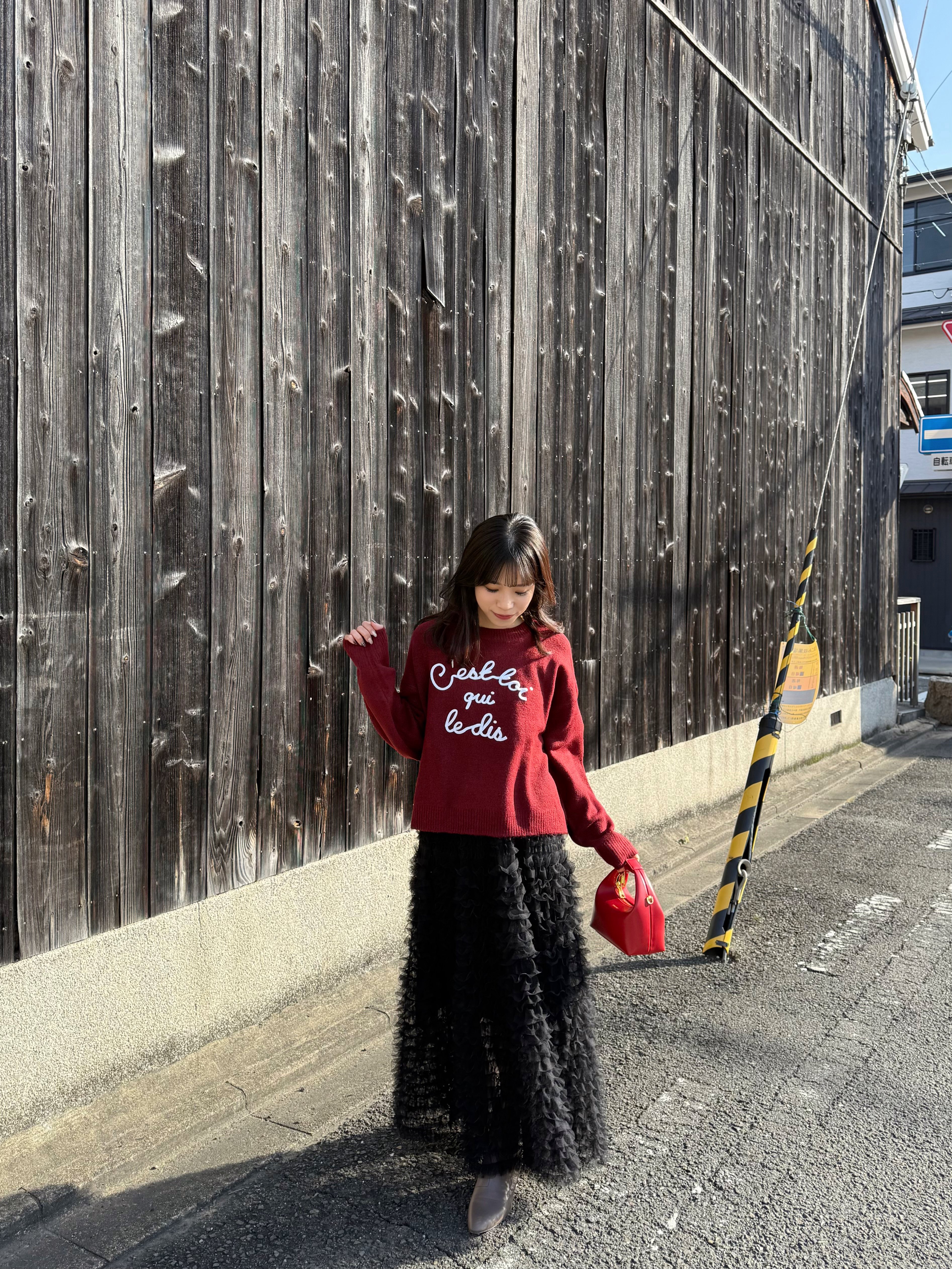 3色•層次紗紗長款半身裙