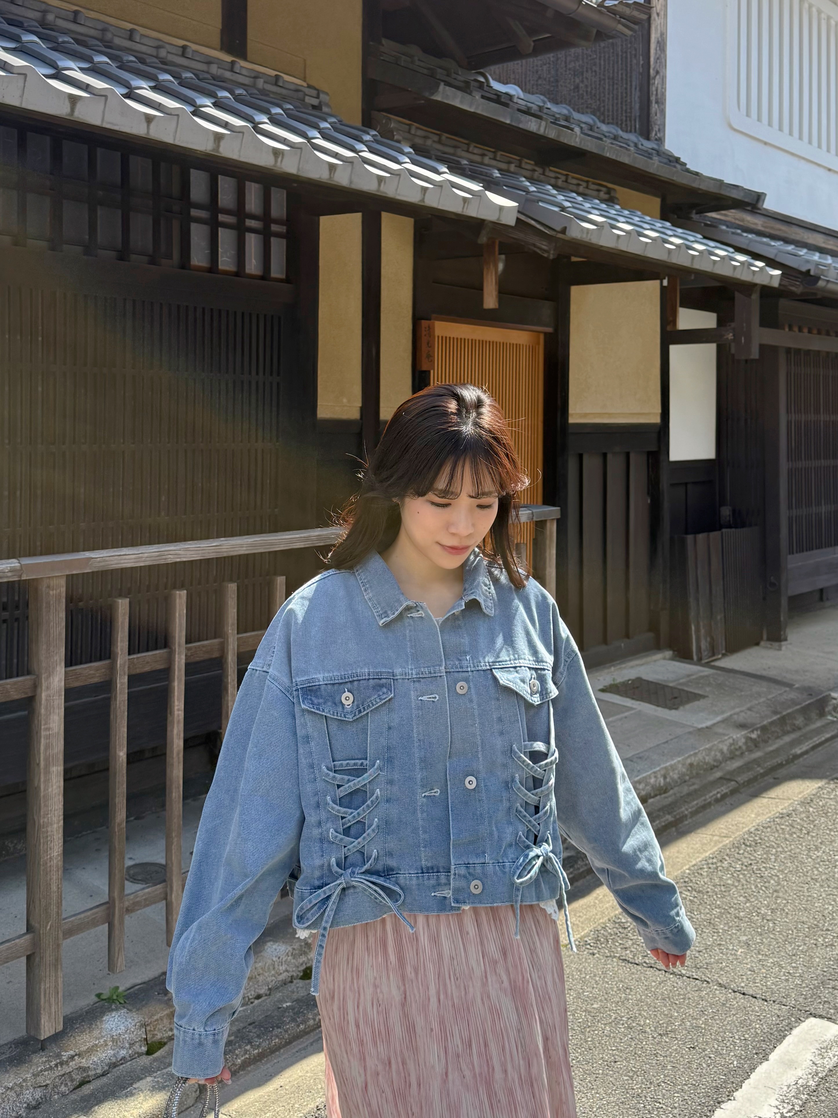 3色•蝴蝶結牛仔外套