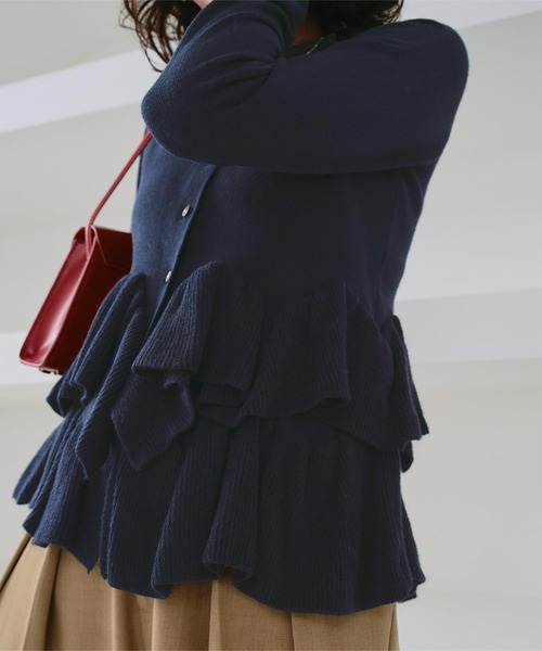 5色•波浪擺針織外套