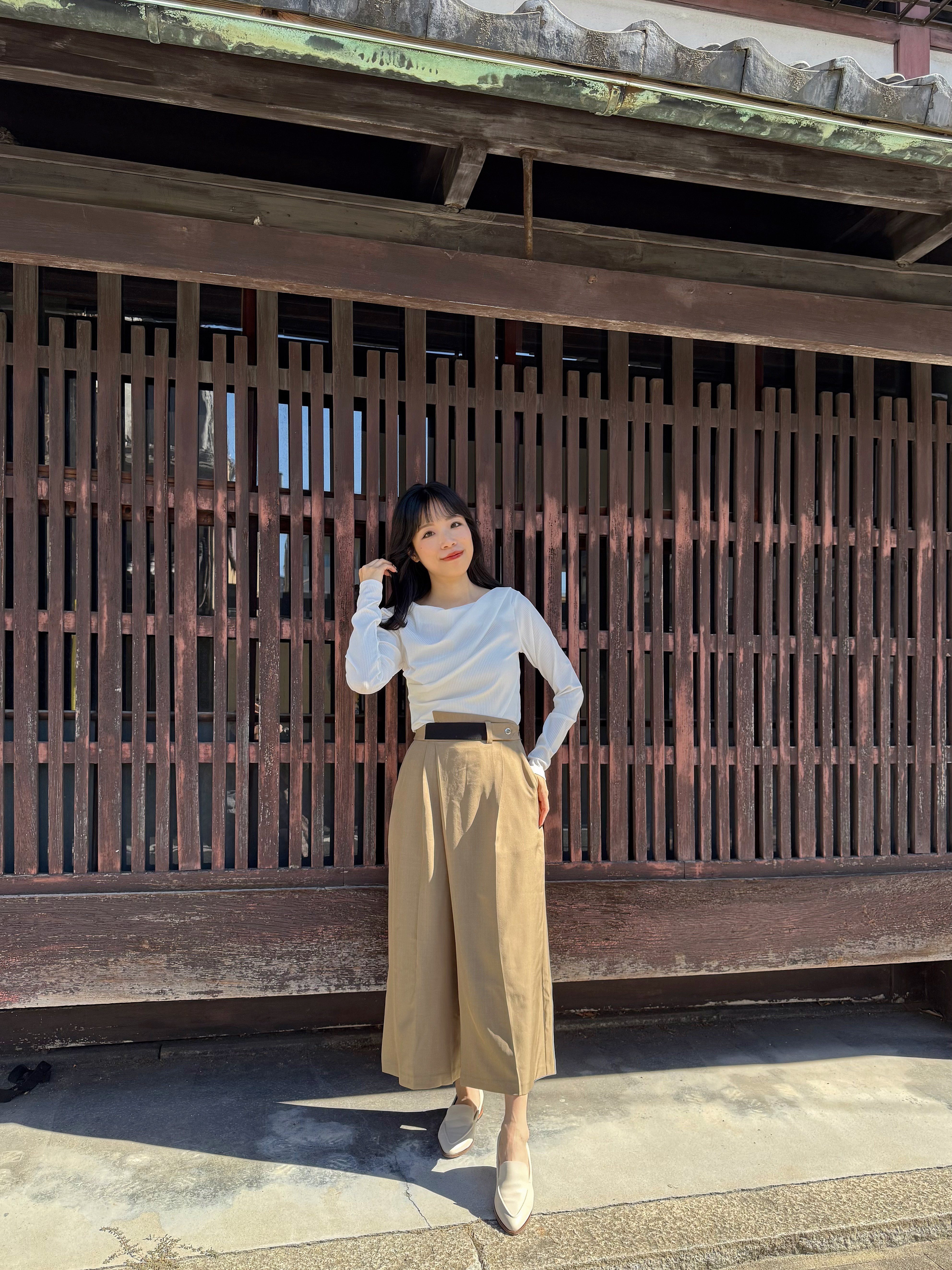 5色•不規則領長袖上衣