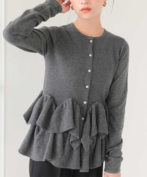 5色•波浪擺針織外套