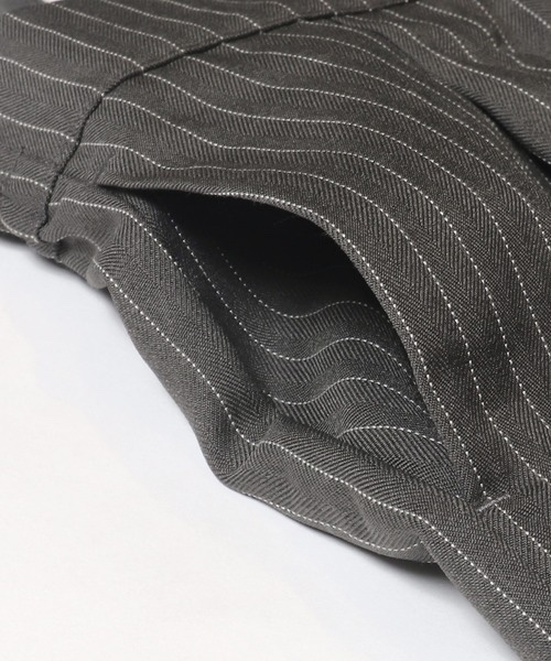 直條紋吊帶長褲