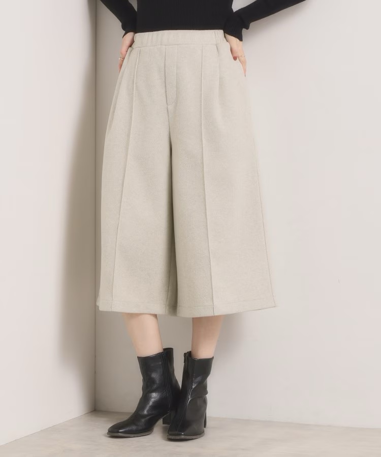 3色•淨色絨及膝長褲