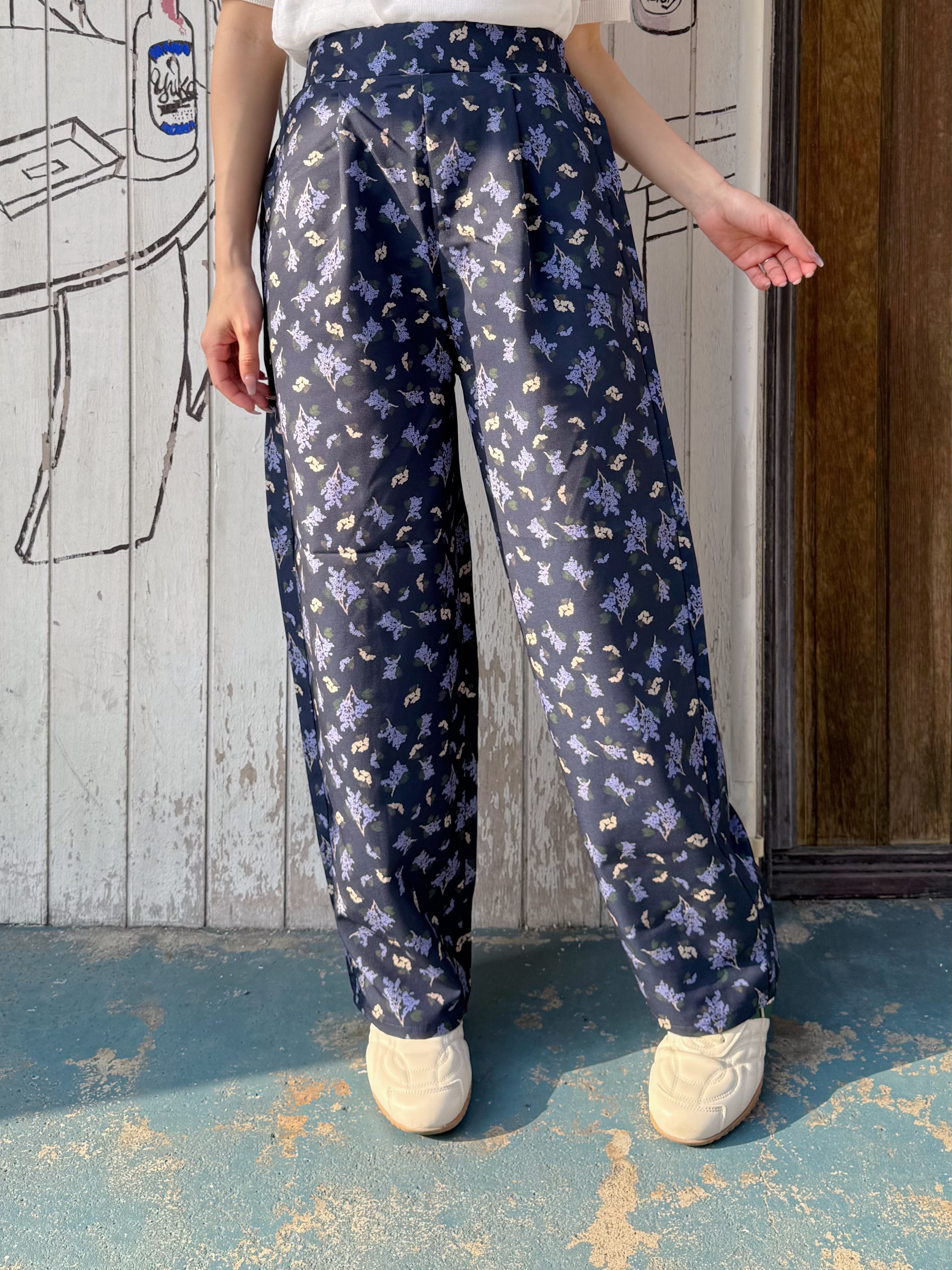 紫藤花傘攞吊帶背心 + 長褲套裝