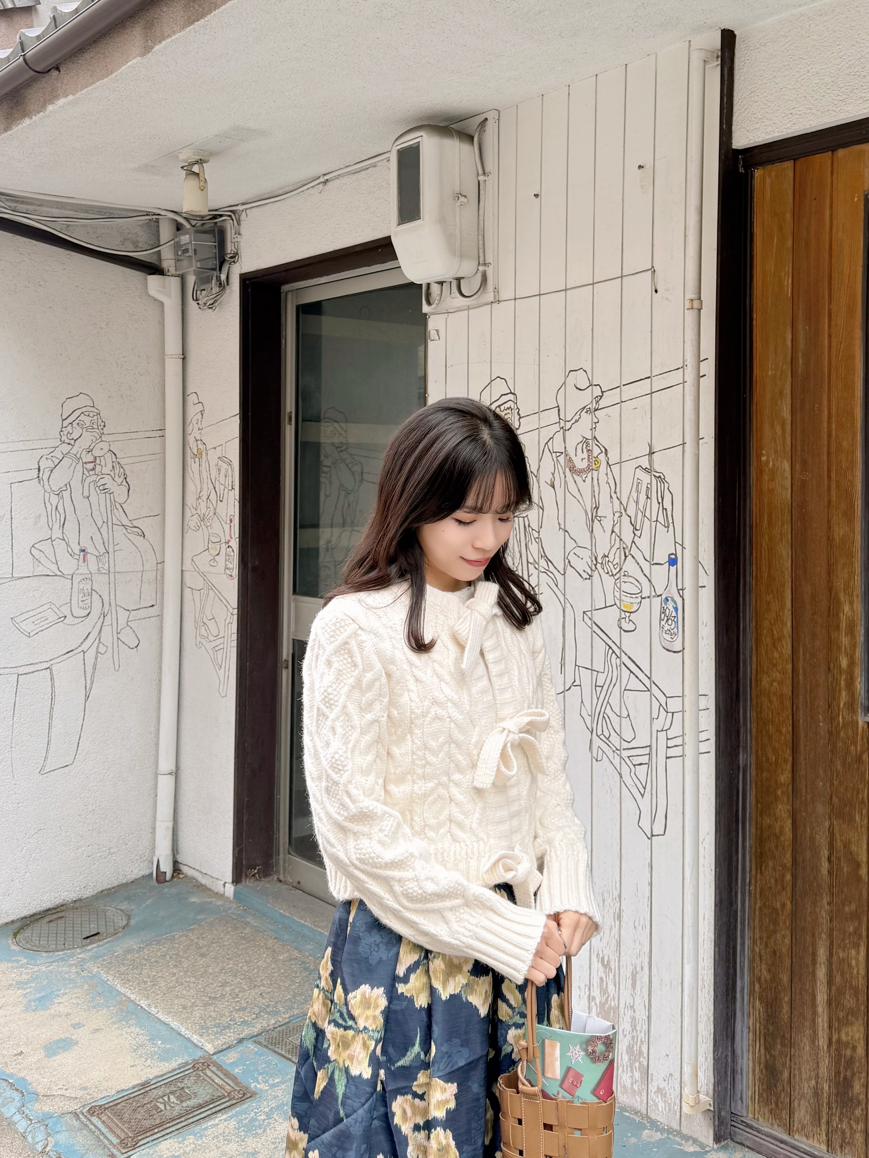 2色•蝴蝶結羅紋短款冷外套