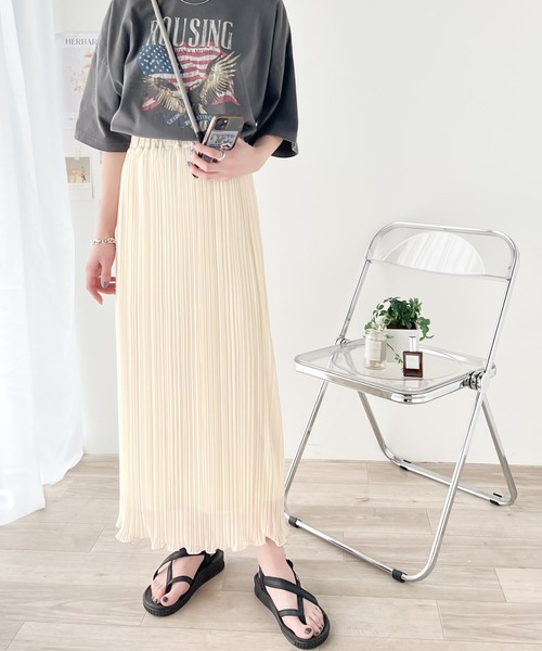 褶邊下襬圓光透明裙