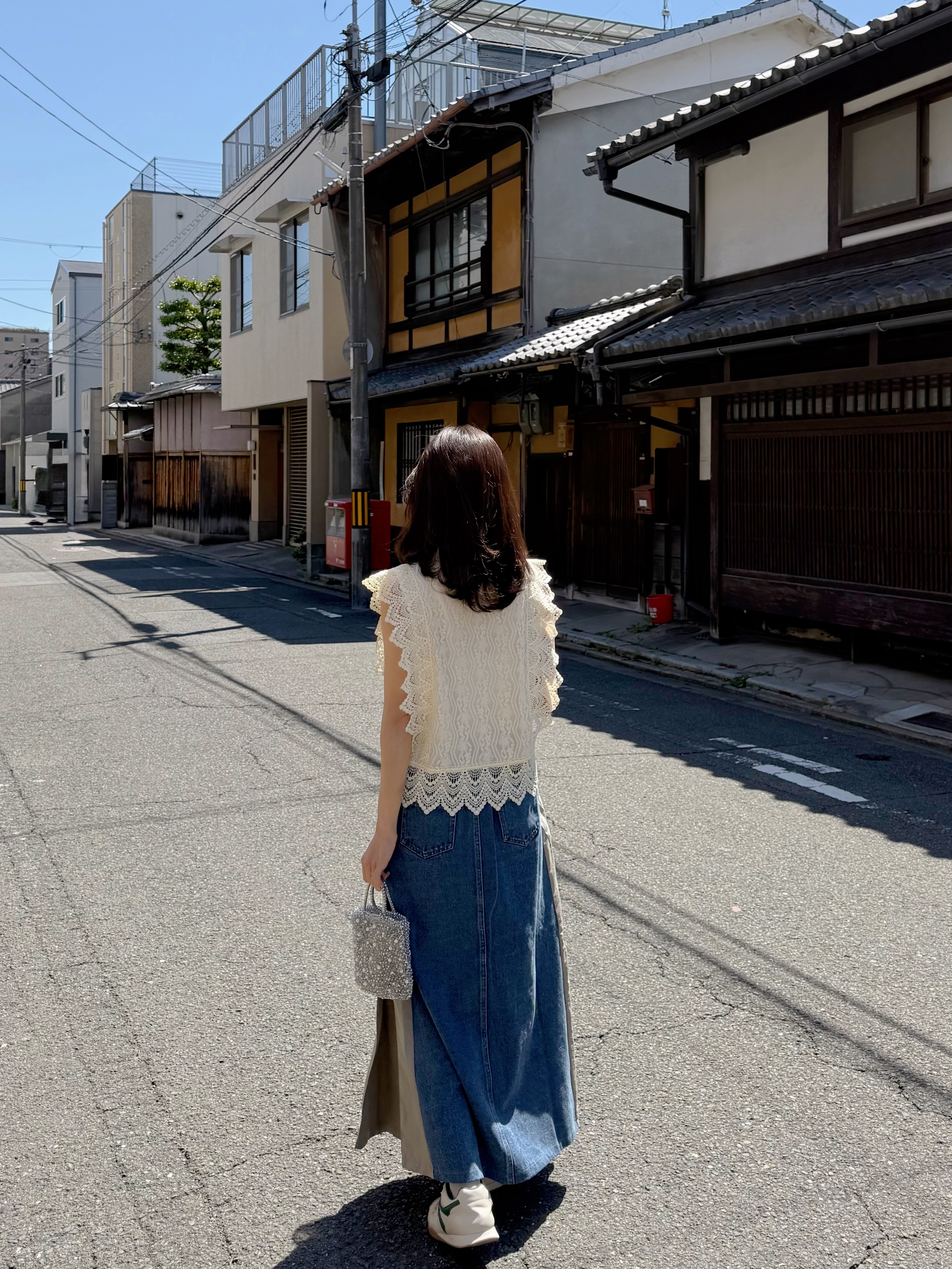 蕾絲圓領恤衫背心