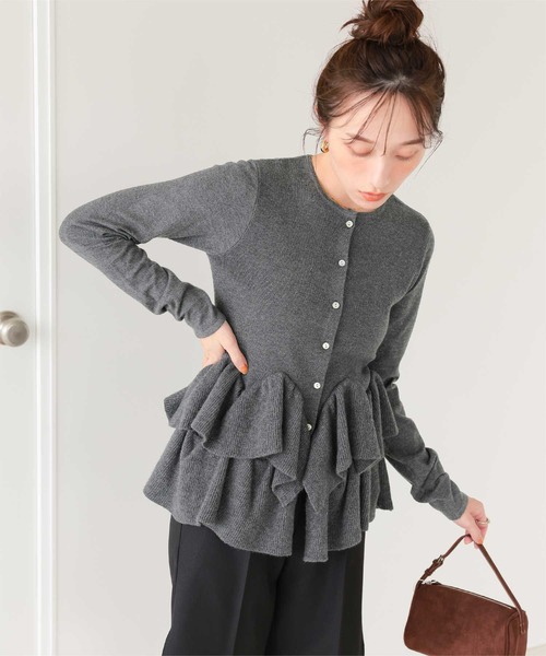 5色•波浪擺針織外套