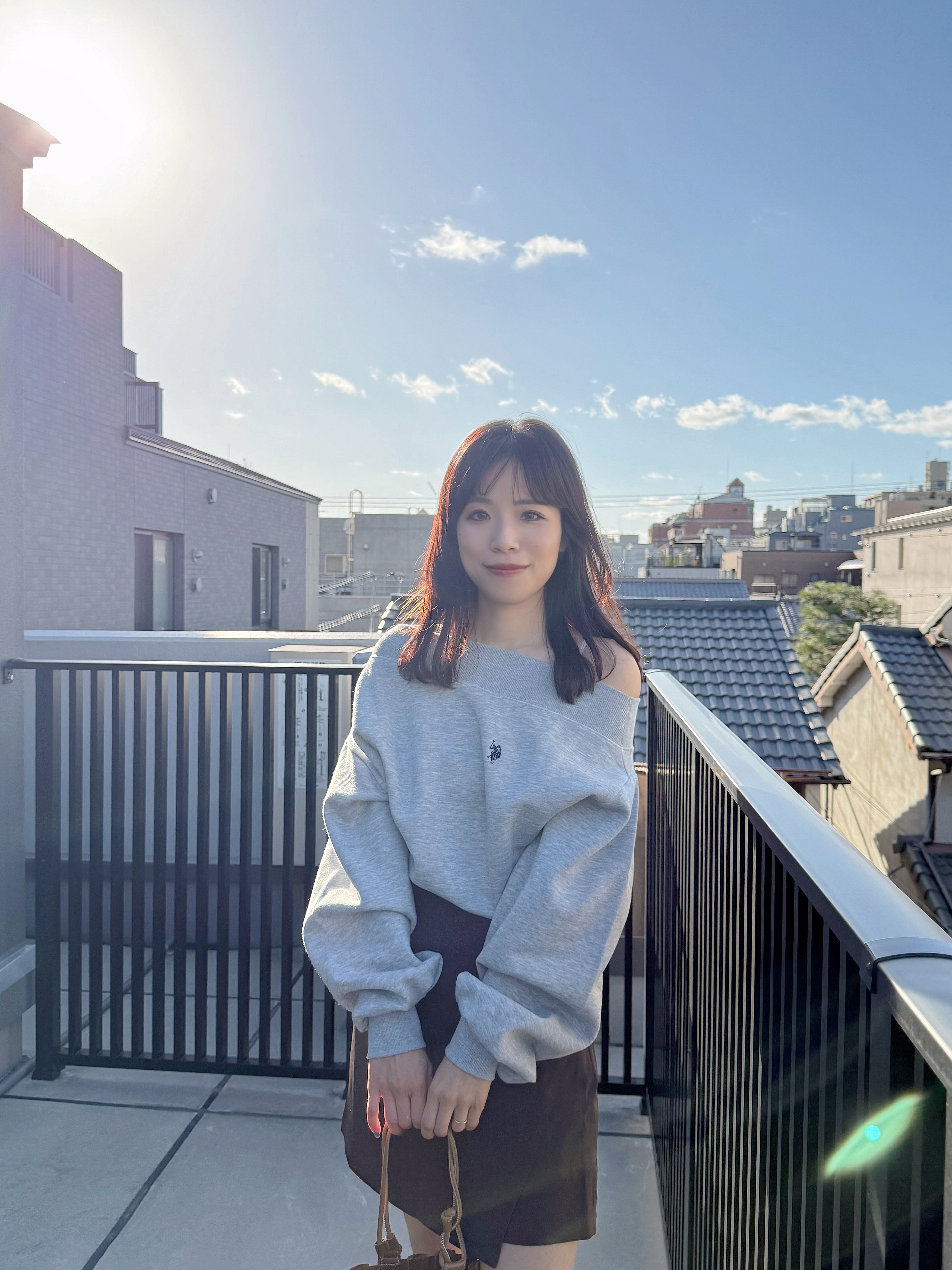 Polo刺繡logo側肩寬領衞衣