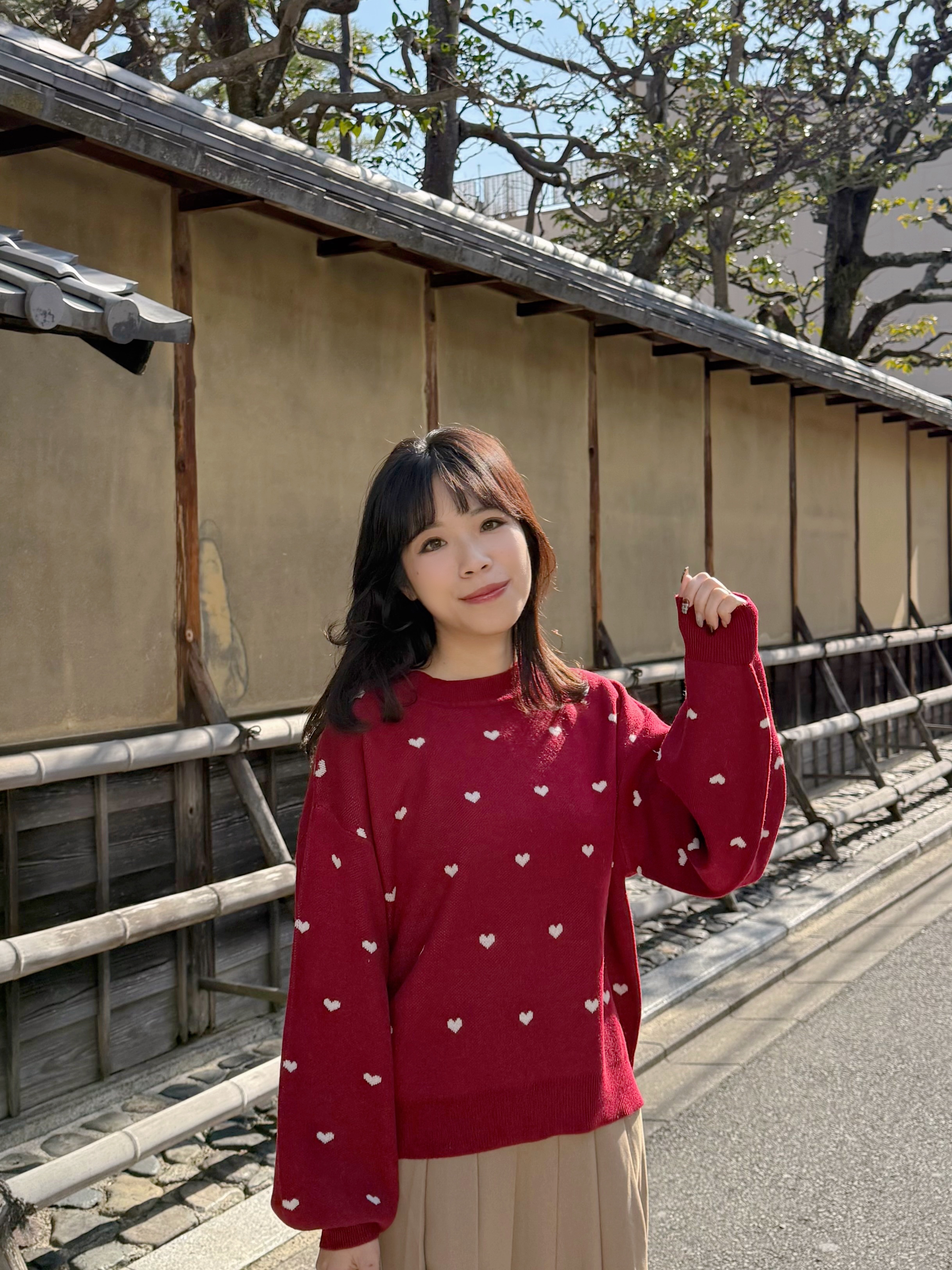 3色•心心針織上衣