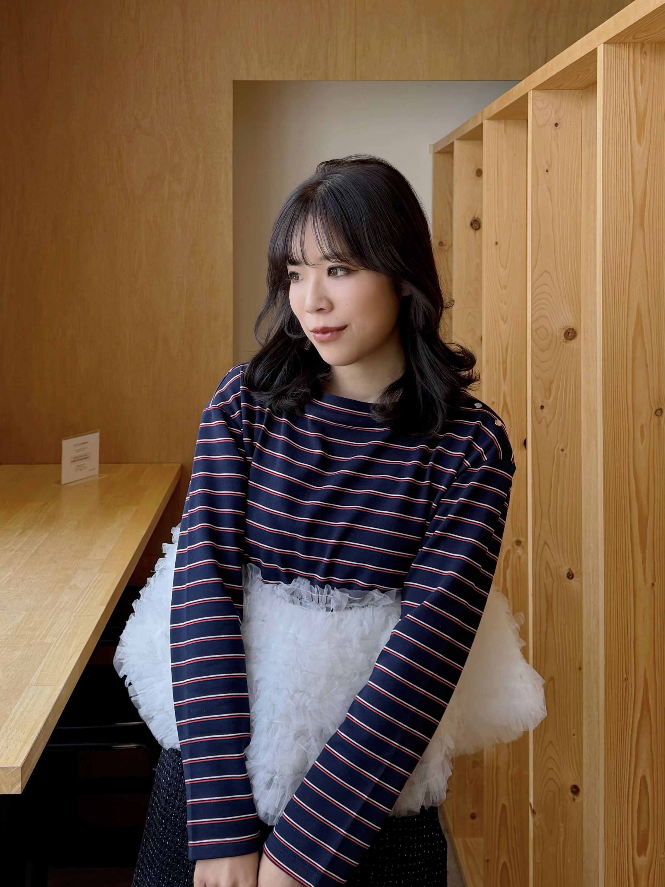 SpecialPrice•3色•紗紗間條上衣