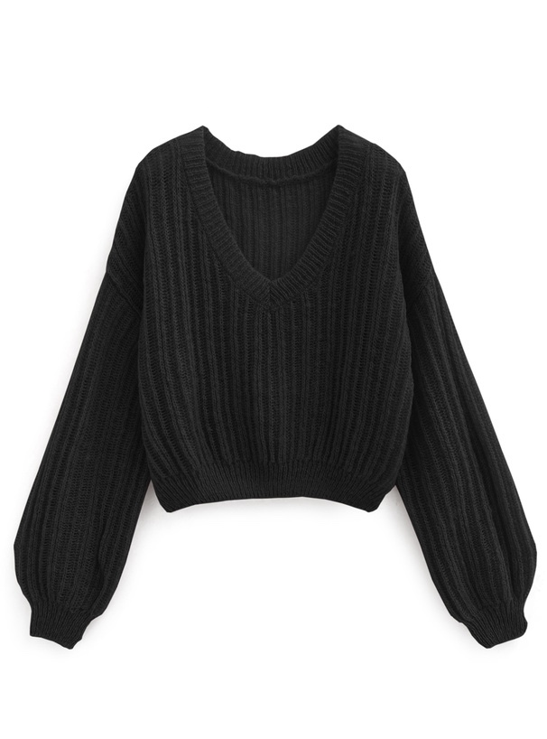 5色•V領鏤空糖果色上衣