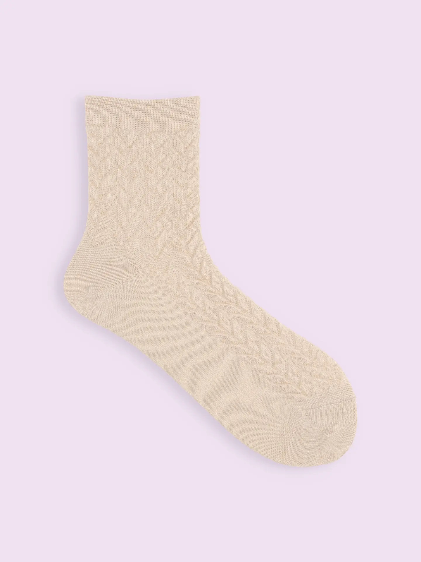 麻花紋淨色襪