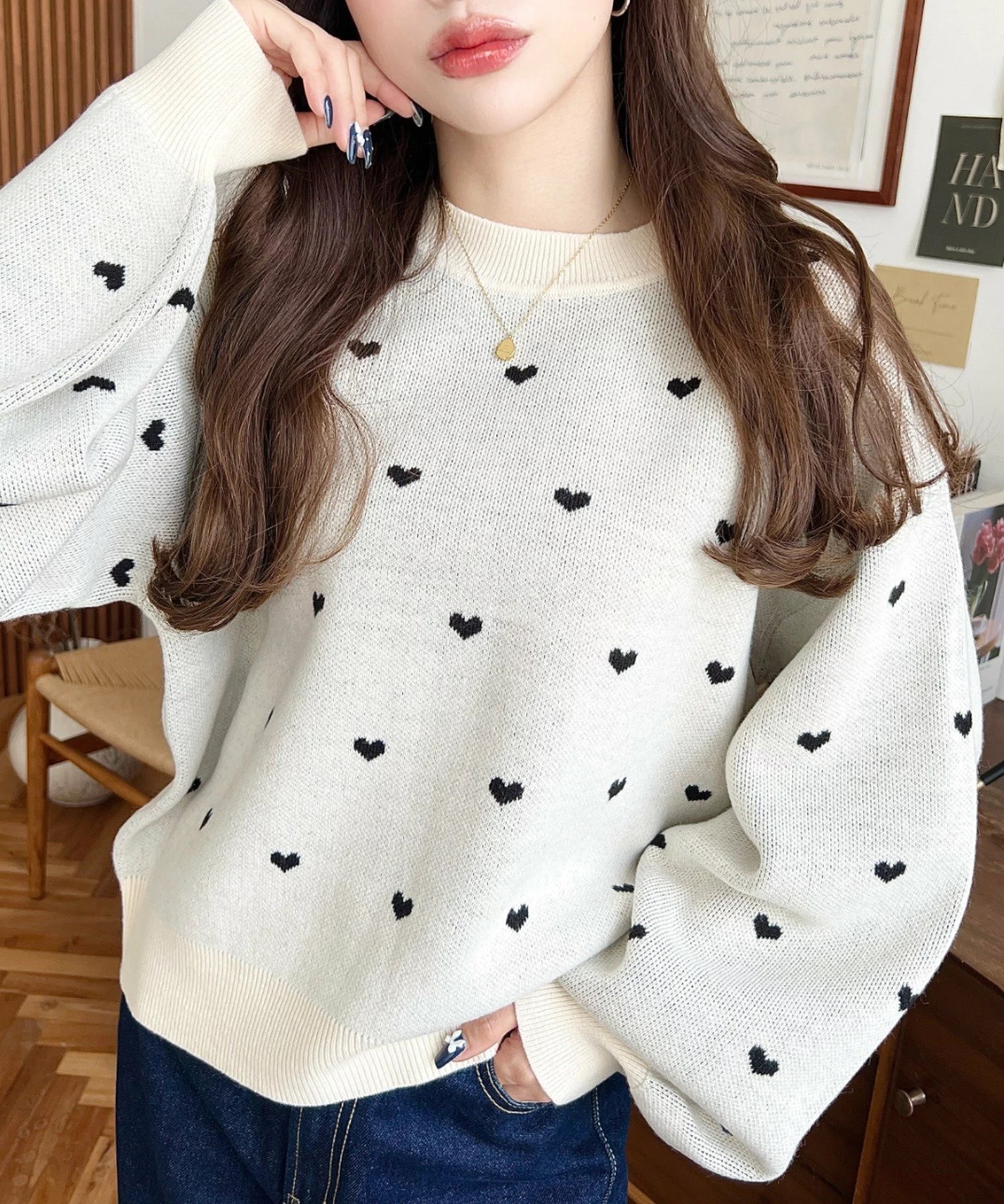 心心針織上衣