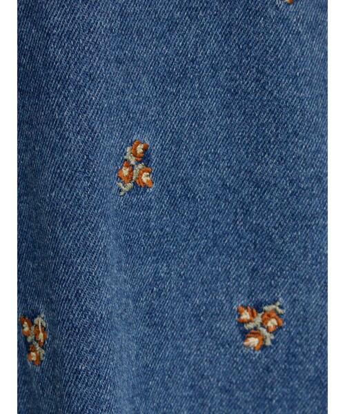 花花刺繡牛仔褲