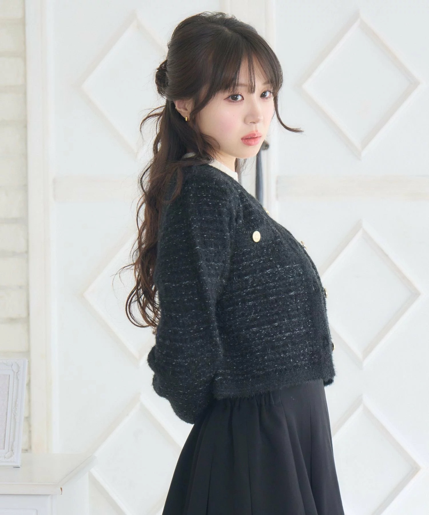 圓領Tweed風冷外套