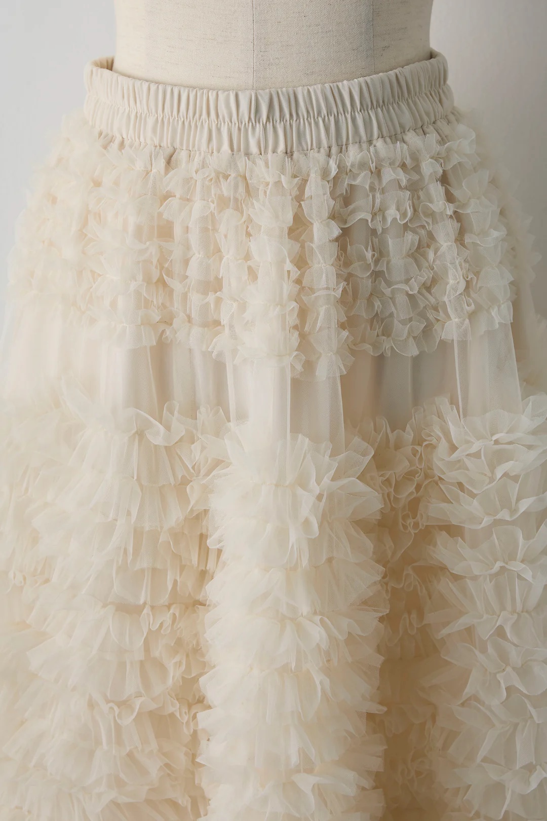 3色•層次紗紗長款半身裙