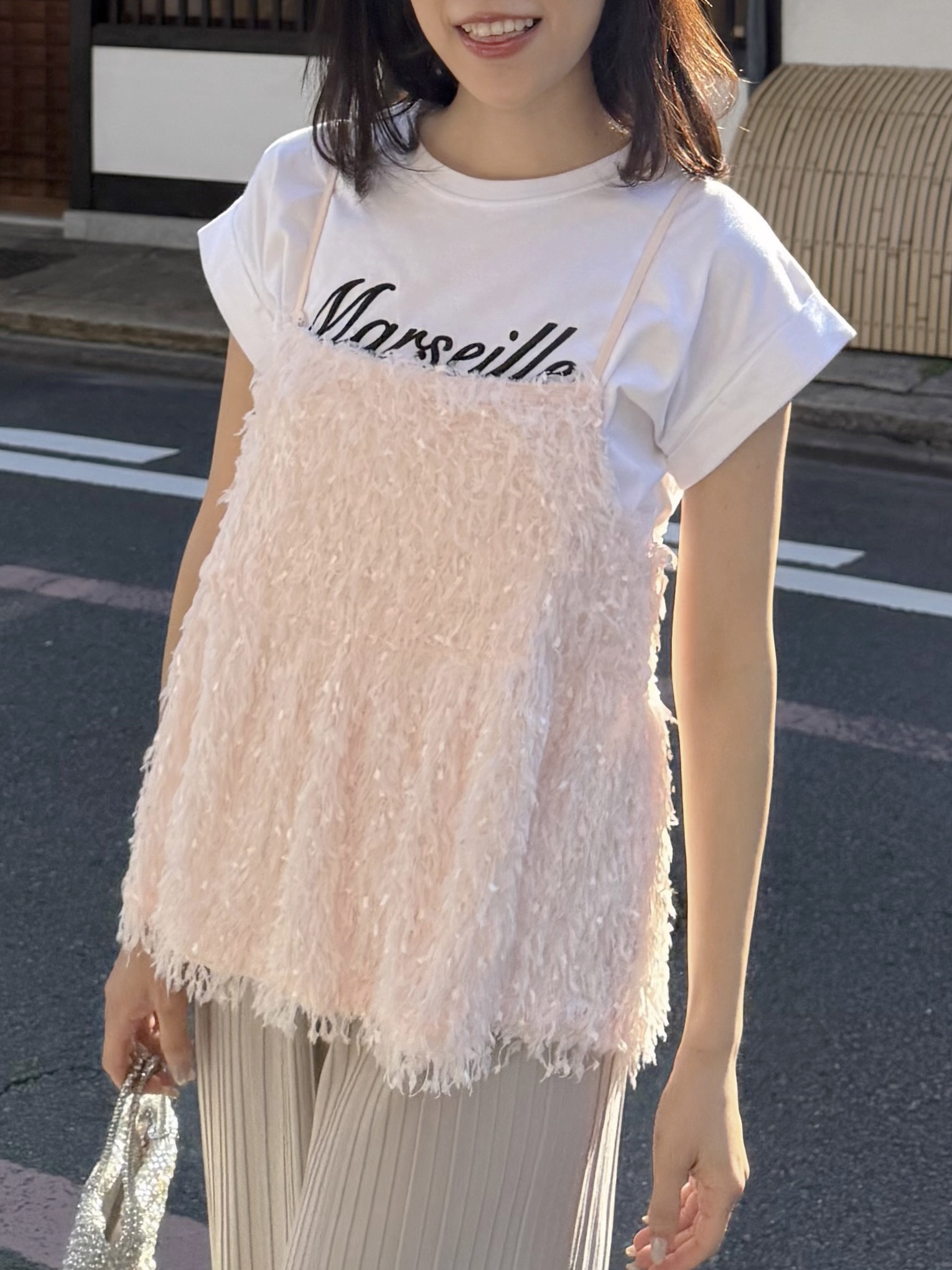 2色•羽毛吊帶上衣