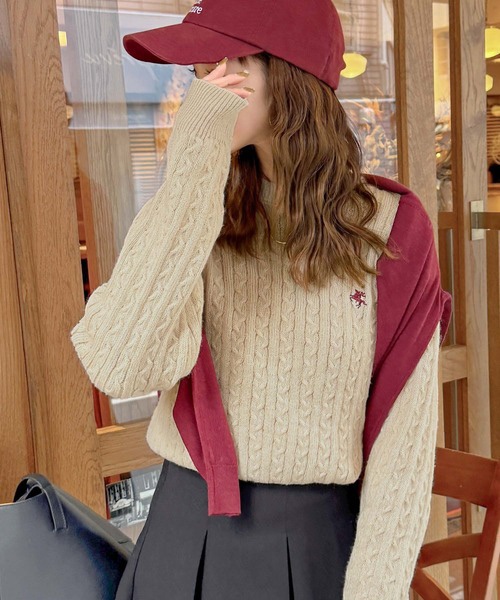 5色•刺繡logo羅紋針織冷上衣