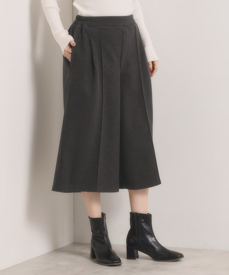 3色•淨色絨及膝長褲