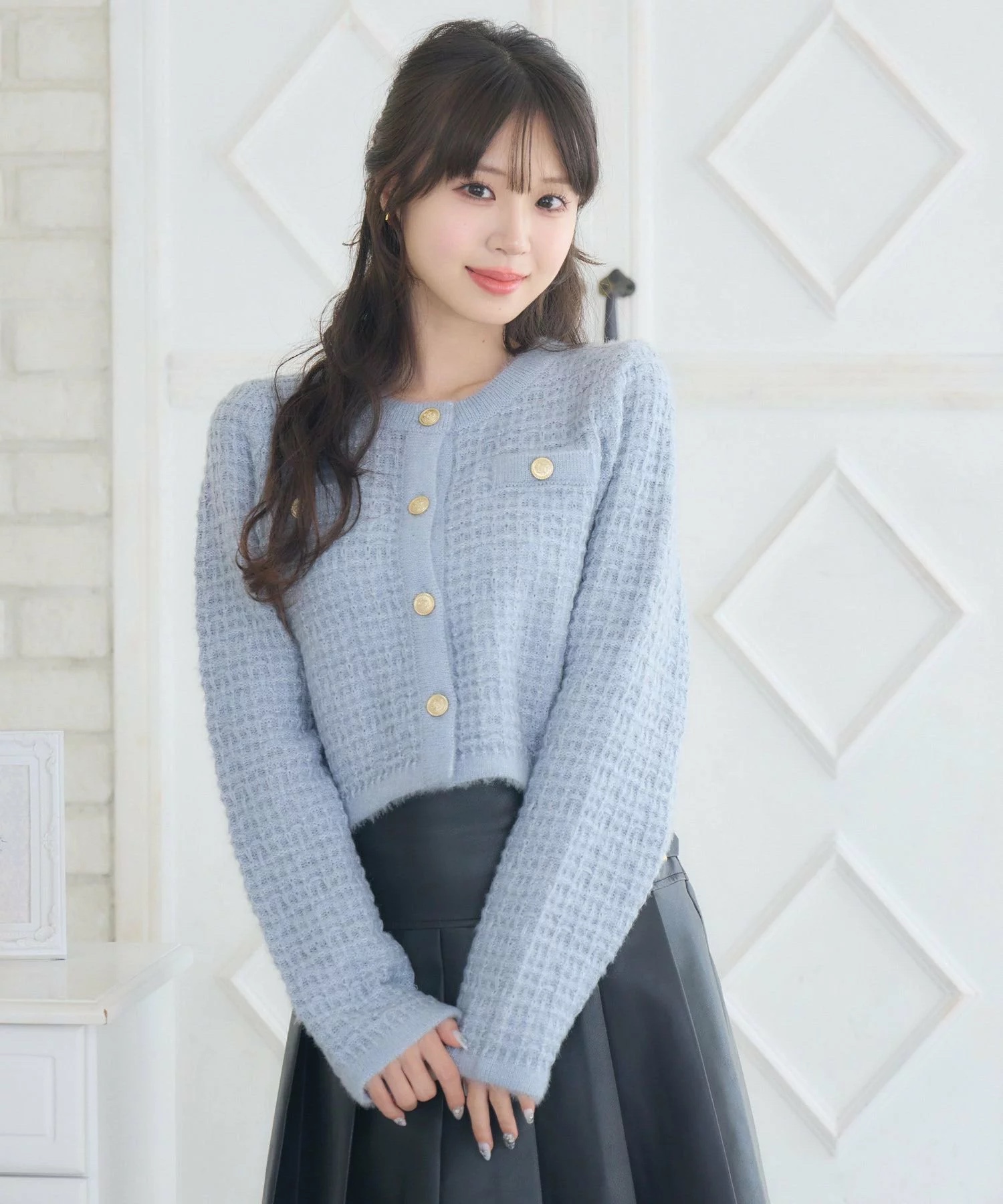 圓領Tweed風冷外套