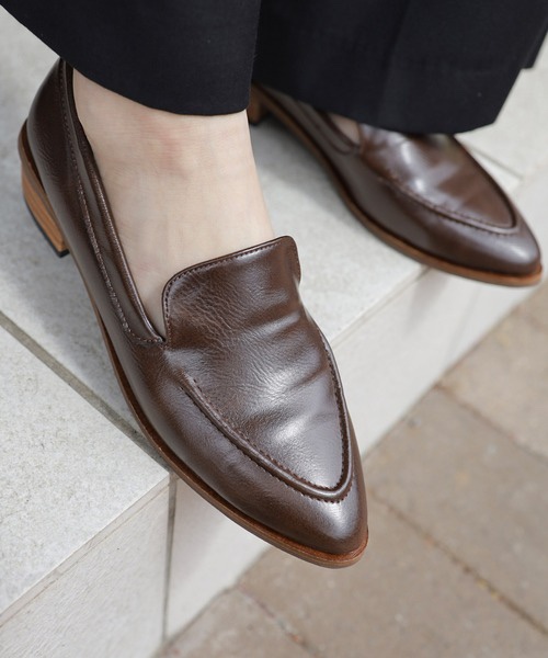 3cm木鞋跟尖頭鞋