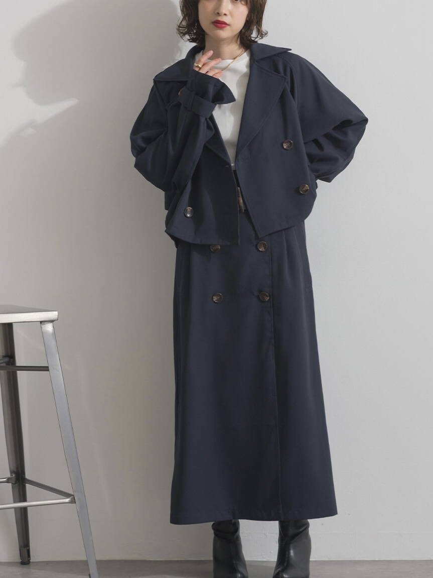 3色•基礎短款後波浪乾濕外套