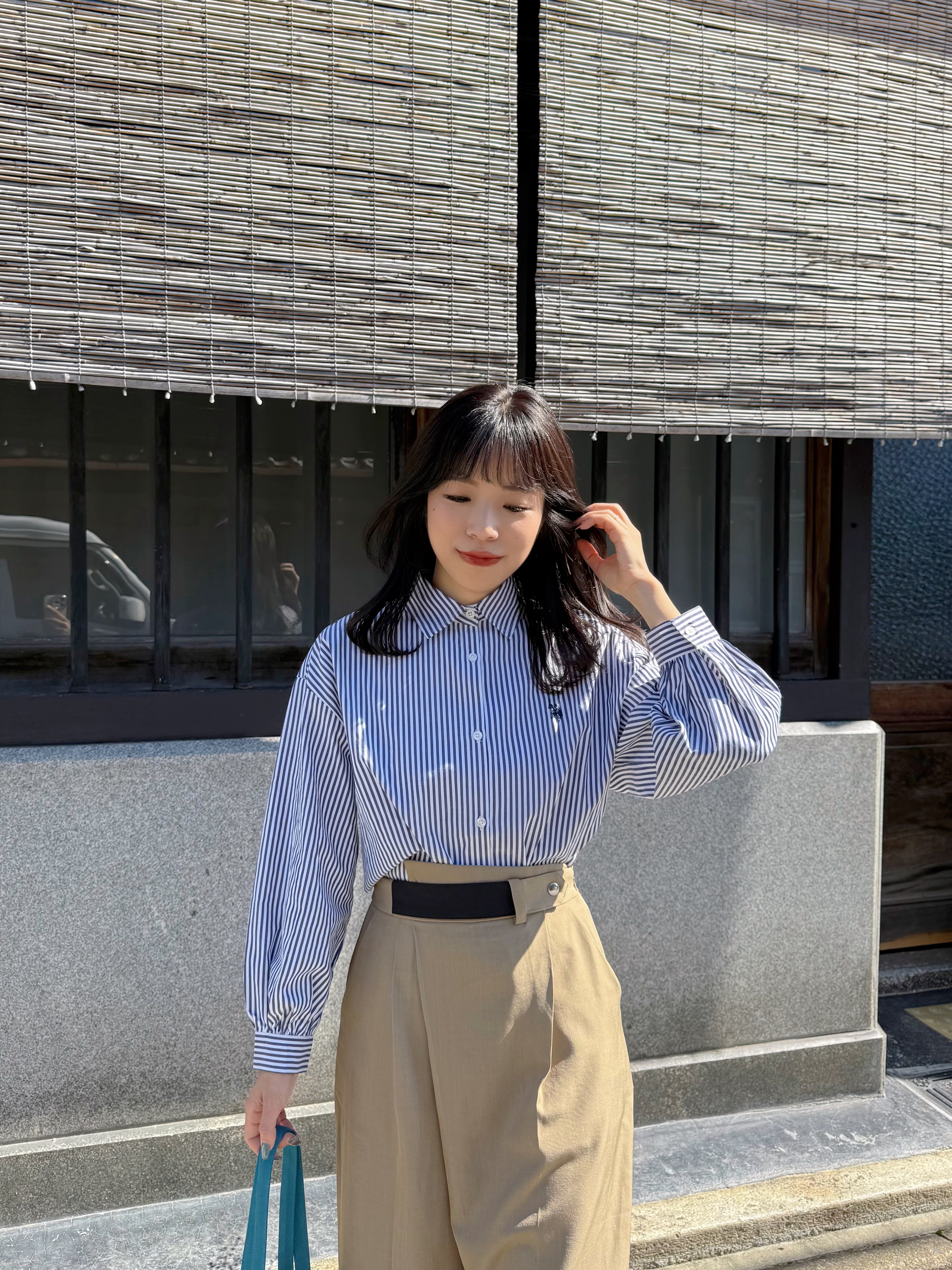 3色•Polo刺繡logo長款恤衫