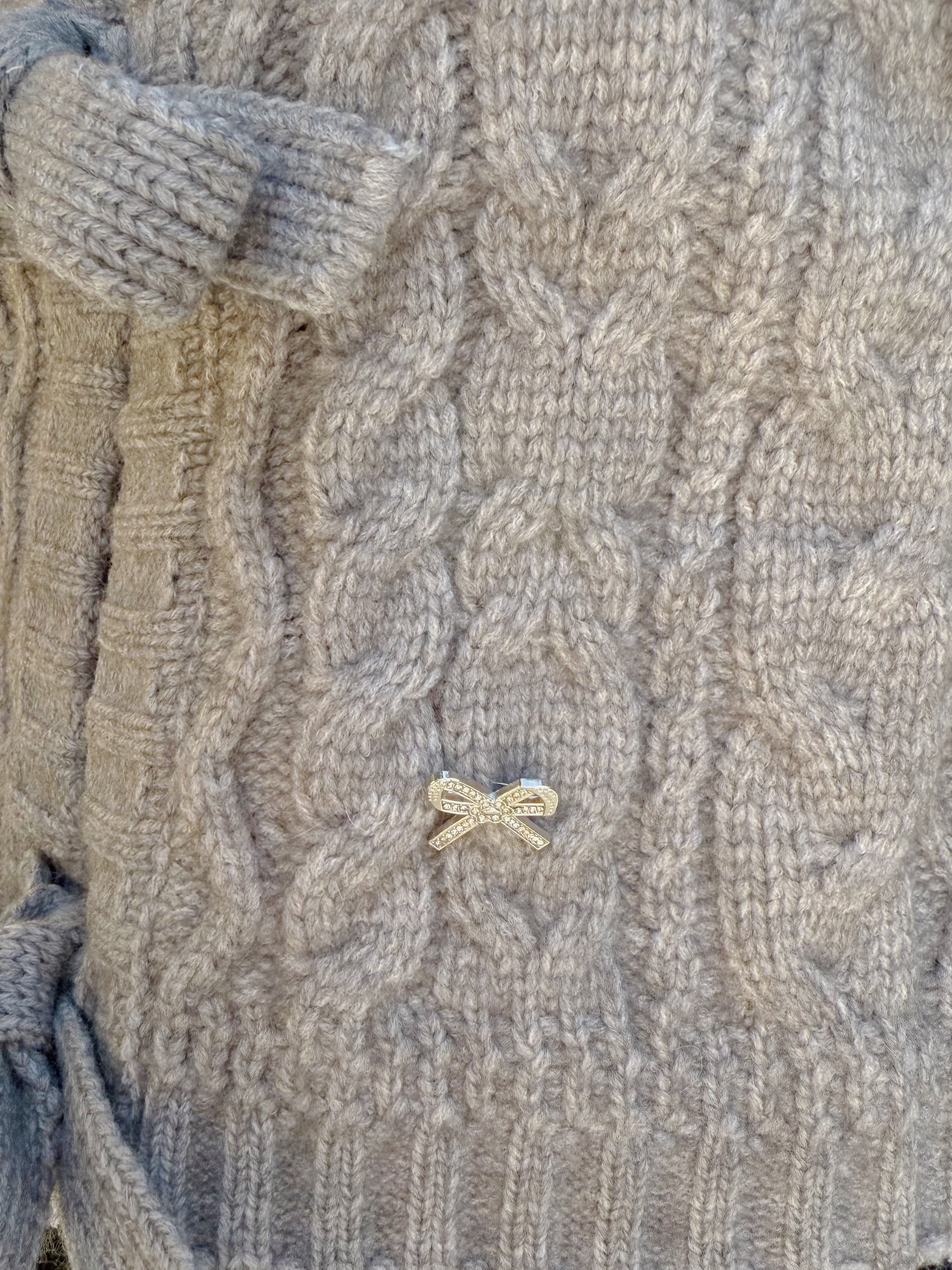 2色•蝴蝶結羅紋短款冷外套