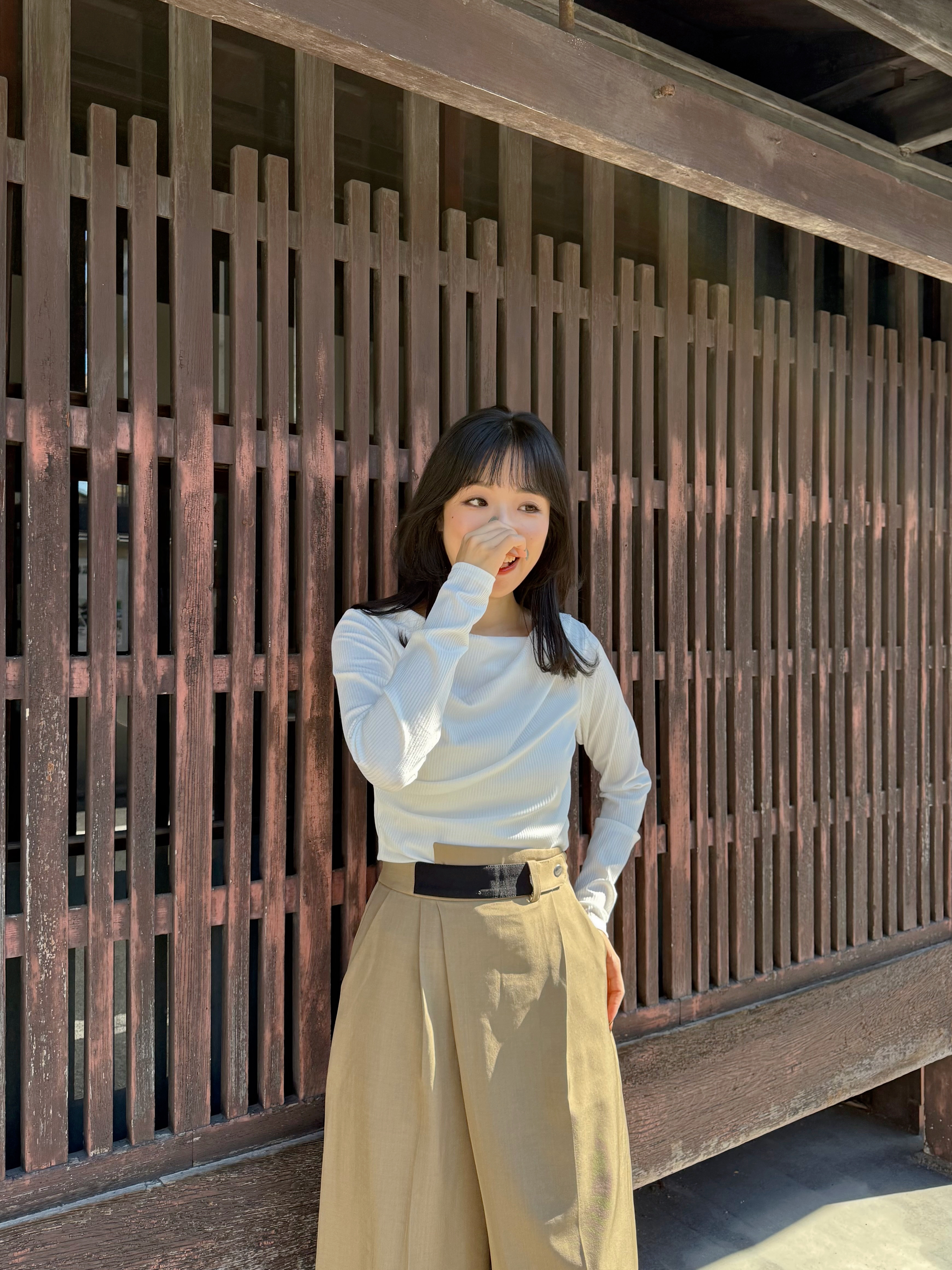 5色•不規則領長袖上衣