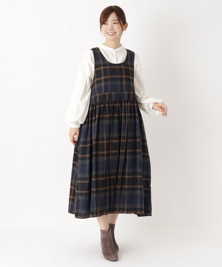 2Way前後格仔背心連身裙