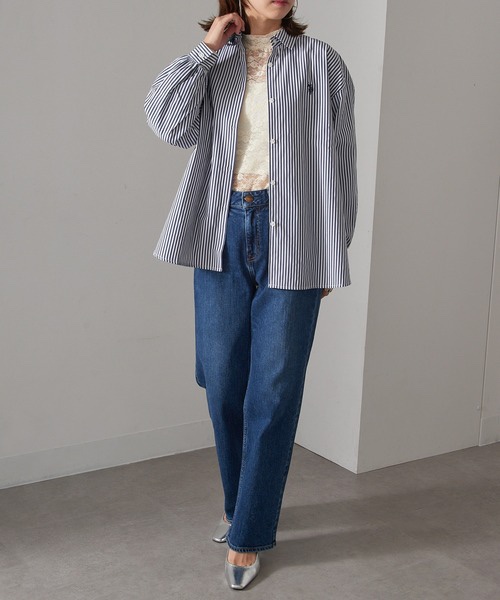 Polo刺繡logo長款恤衫