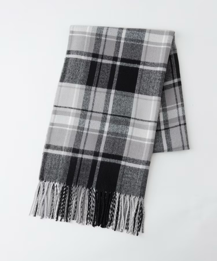 9色・ONESIZE・格紋流蘇披肩/大圍巾
