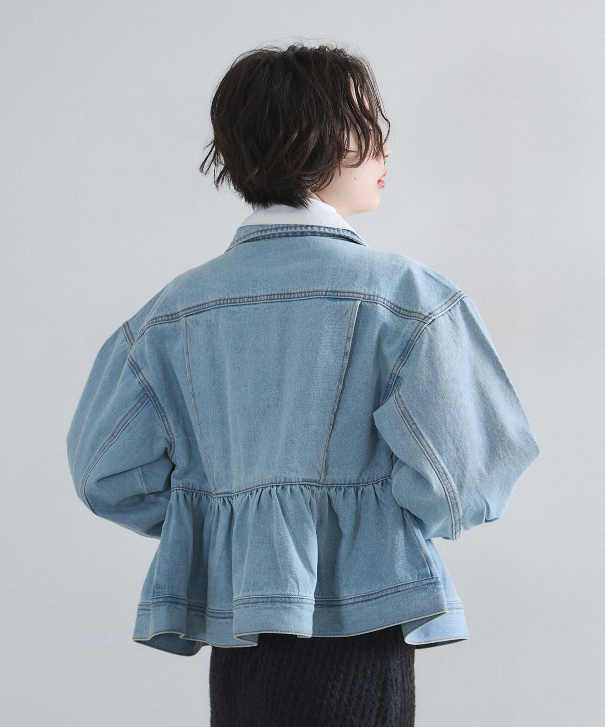 2色•傘尾牛仔外套