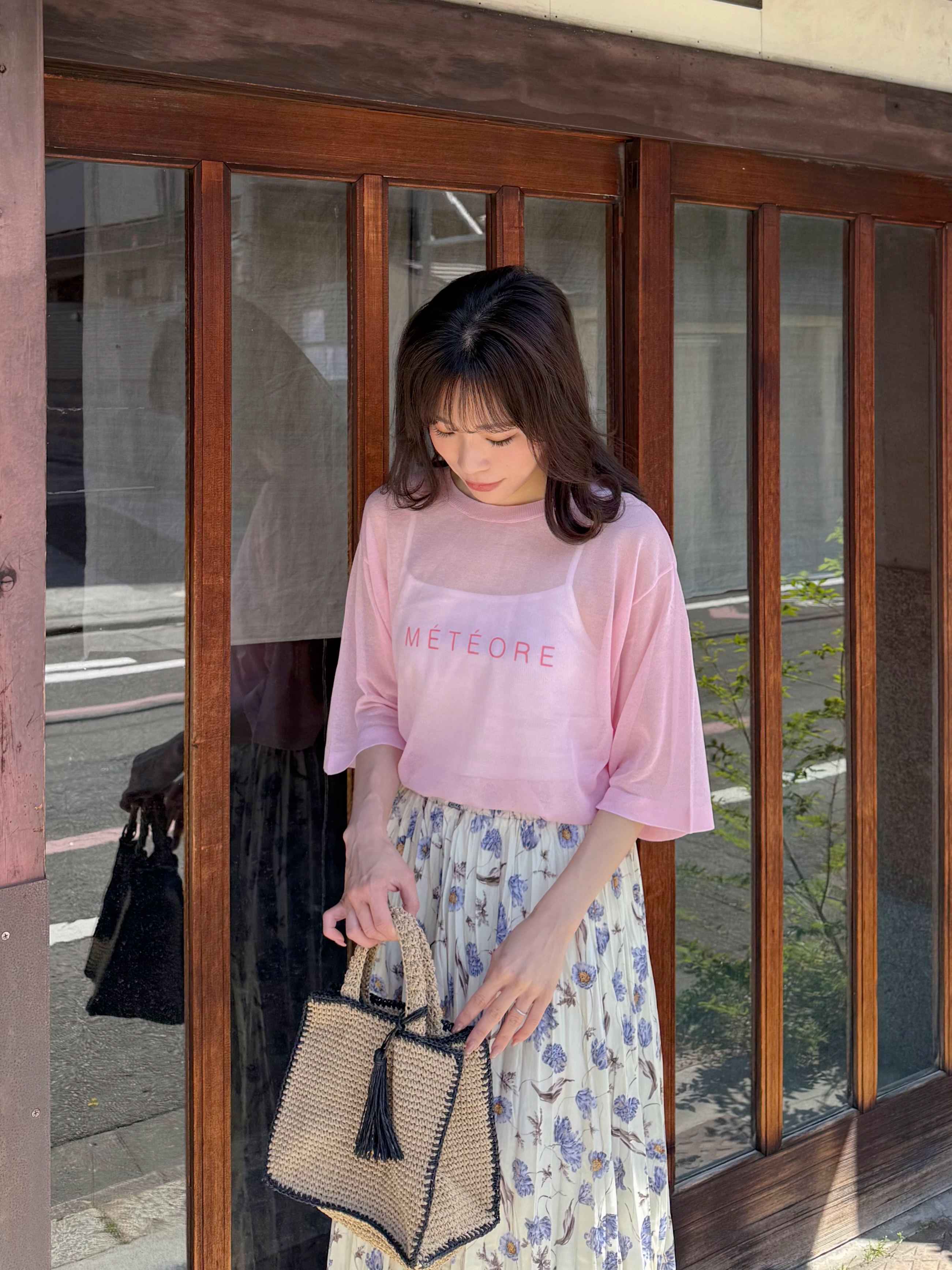 2色•流蘇掛飾草編手抽袋